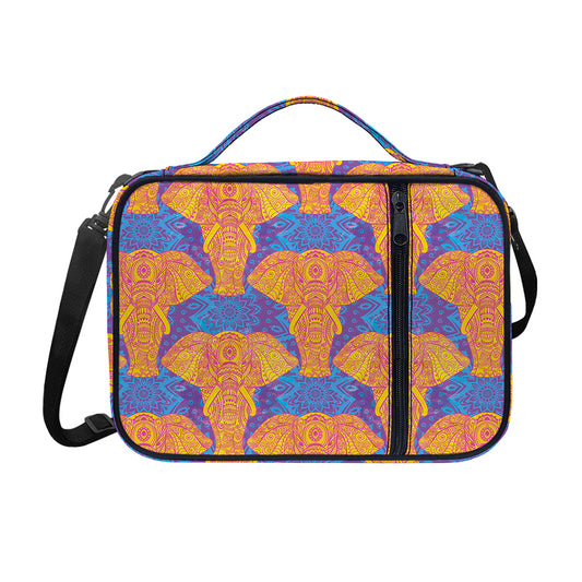 Yellow Mandala Elephant Pattern Print Shoulder Strap Bible Bag
