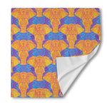 Yellow Mandala Elephant Pattern Print Silk Bandana