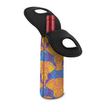 Yellow Mandala Elephant Pattern Print Single Neoprene Wine Tote