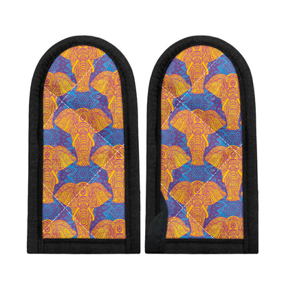 Yellow Mandala Elephant Pattern Print Skillet Handle Cover