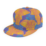 Yellow Mandala Elephant Pattern Print Snapback Cap