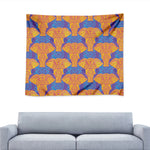 Yellow Mandala Elephant Pattern Print Tapestry