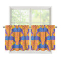 Yellow Mandala Elephant Pattern Print Tier Curtains