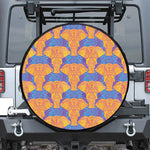 Yellow Mandala Elephant Pattern Print Tire Cover