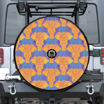 Yellow Mandala Elephant Pattern Print Tire Cover With Camera Hole