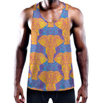 Yellow Mandala Elephant Pattern Print Training Tank Top