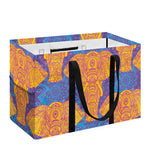 Yellow Mandala Elephant Pattern Print Utility Tote Bag
