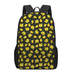 Yellow Mango Fruit Pattern Print 17 Inch Backpack