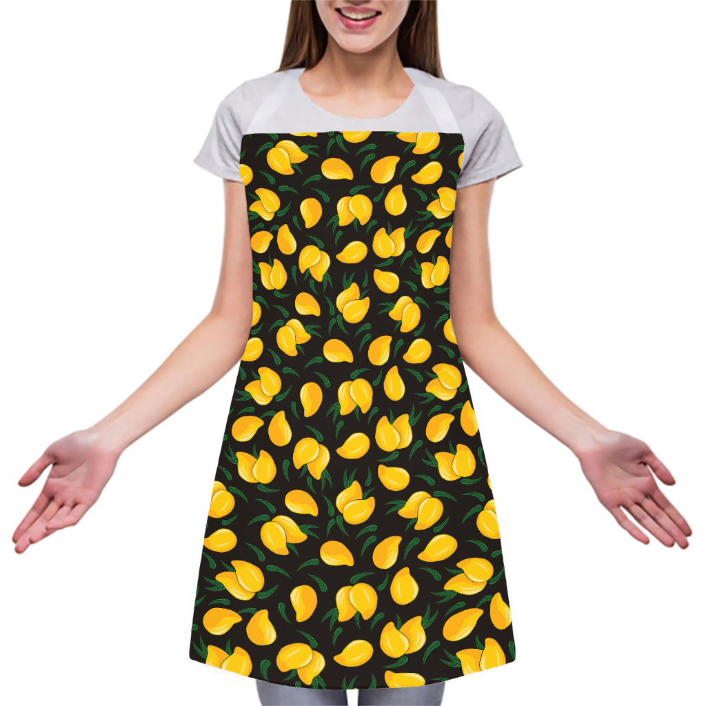 Yellow Mango Fruit Pattern Print Adjustable Apron