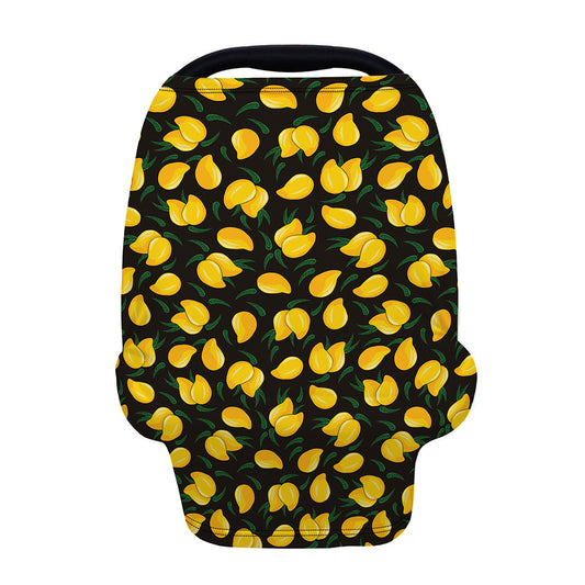 Yellow Mango Fruit Pattern Print Baby Seat Cover