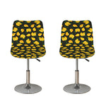 Yellow Mango Fruit Pattern Print Bar Stool Covers
