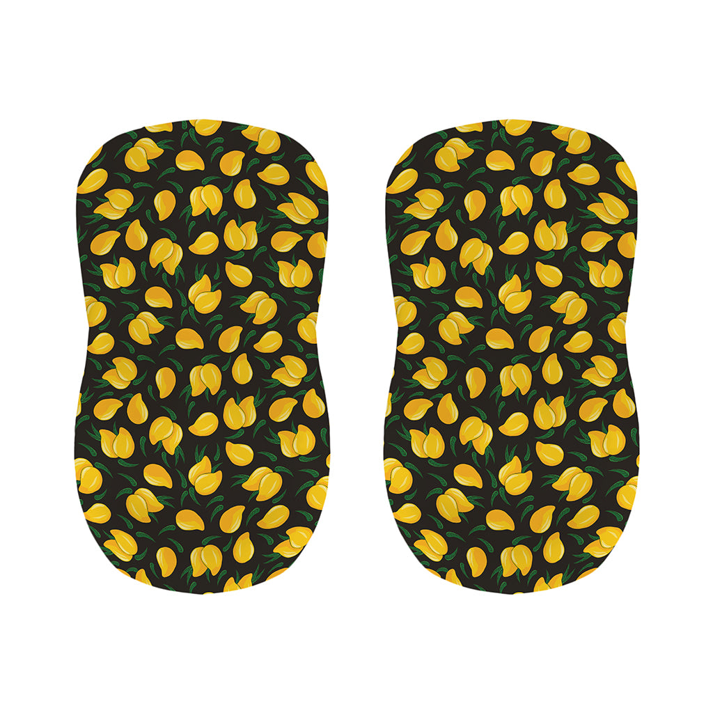 Yellow Mango Fruit Pattern Print Bar Stool Covers