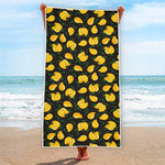 Yellow Mango Fruit Pattern Print Beach Towel