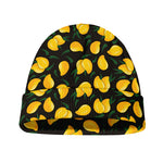 Yellow Mango Fruit Pattern Print Beanie