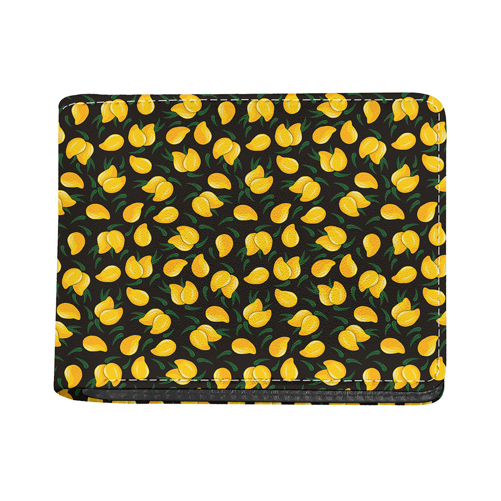 Yellow Mango Fruit Pattern Print Bifold Wallet