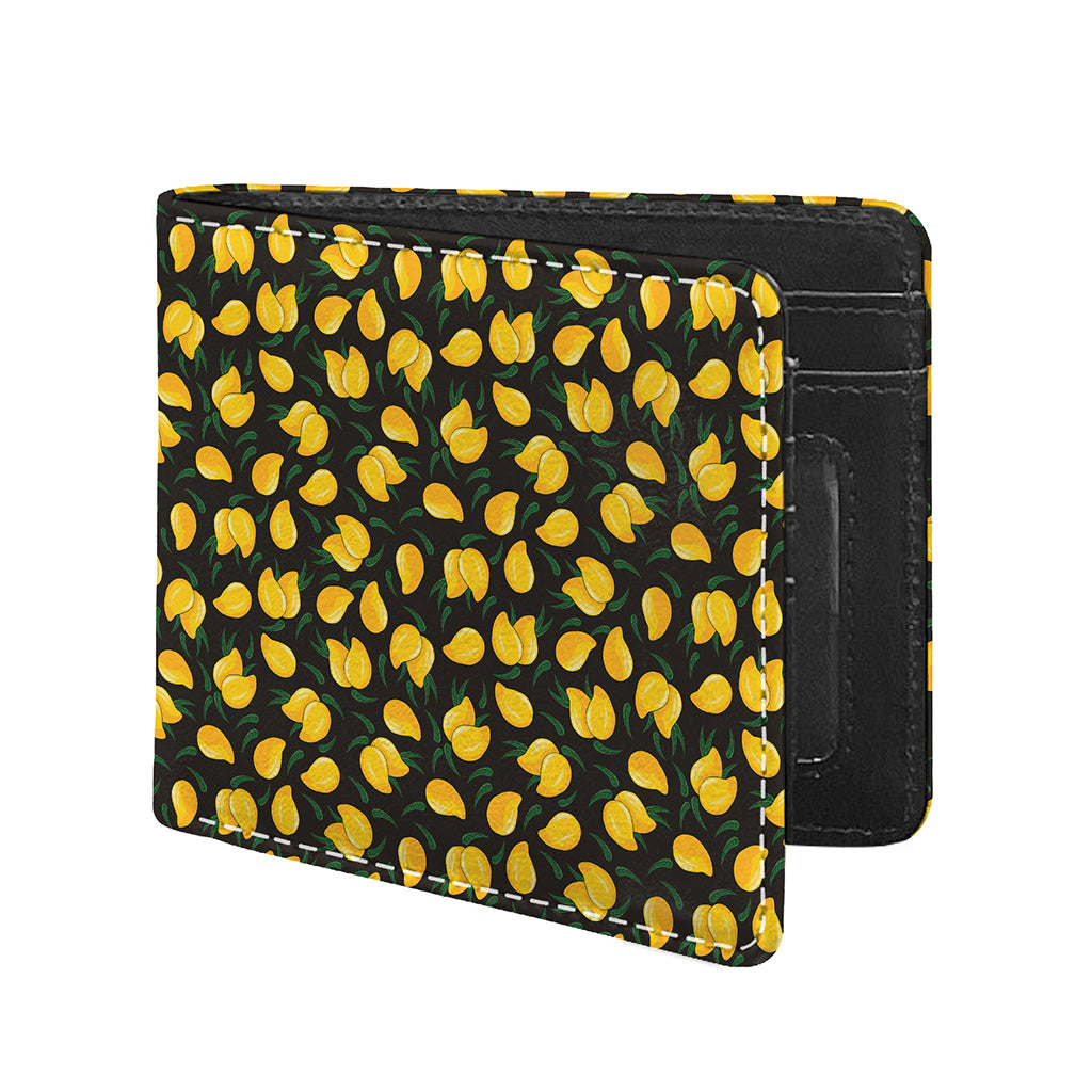 Yellow Mango Fruit Pattern Print Bifold Wallet
