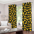 Yellow Mango Fruit Pattern Print Dimout Grommet Curtains