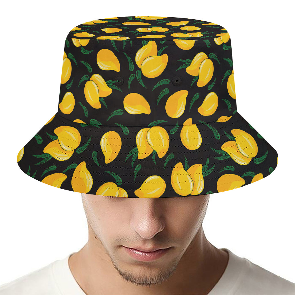 Yellow Mango Fruit Pattern Print Bucket Hat