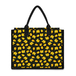 Yellow Mango Fruit Pattern Print Canvas Tote Bag