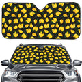 Yellow Mango Fruit Pattern Print Car Windshield Sun Shade