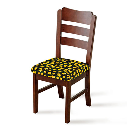 Yellow Mango Fruit Pattern Print Chair Cushion Cover