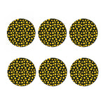 Yellow Mango Fruit Pattern Print Coaster Set