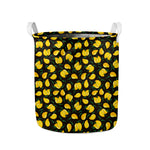Yellow Mango Fruit Pattern Print Collapsible Laundry Basket
