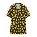Yellow Mango Fruit Pattern Print Cotton Hawaiian Shirt
