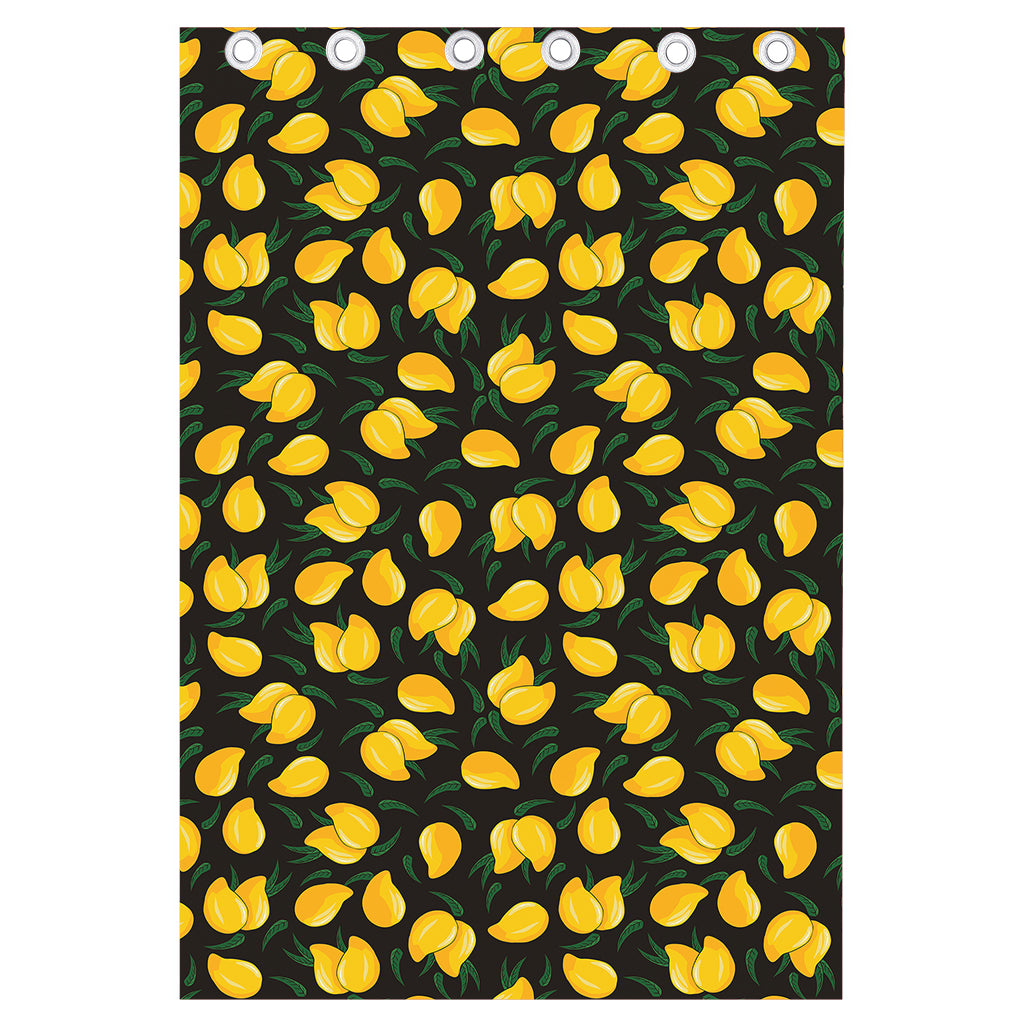 Yellow Mango Fruit Pattern Print Curtain