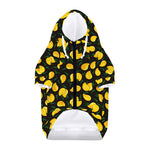Yellow Mango Fruit Pattern Print Dog Zip Up Hoodie