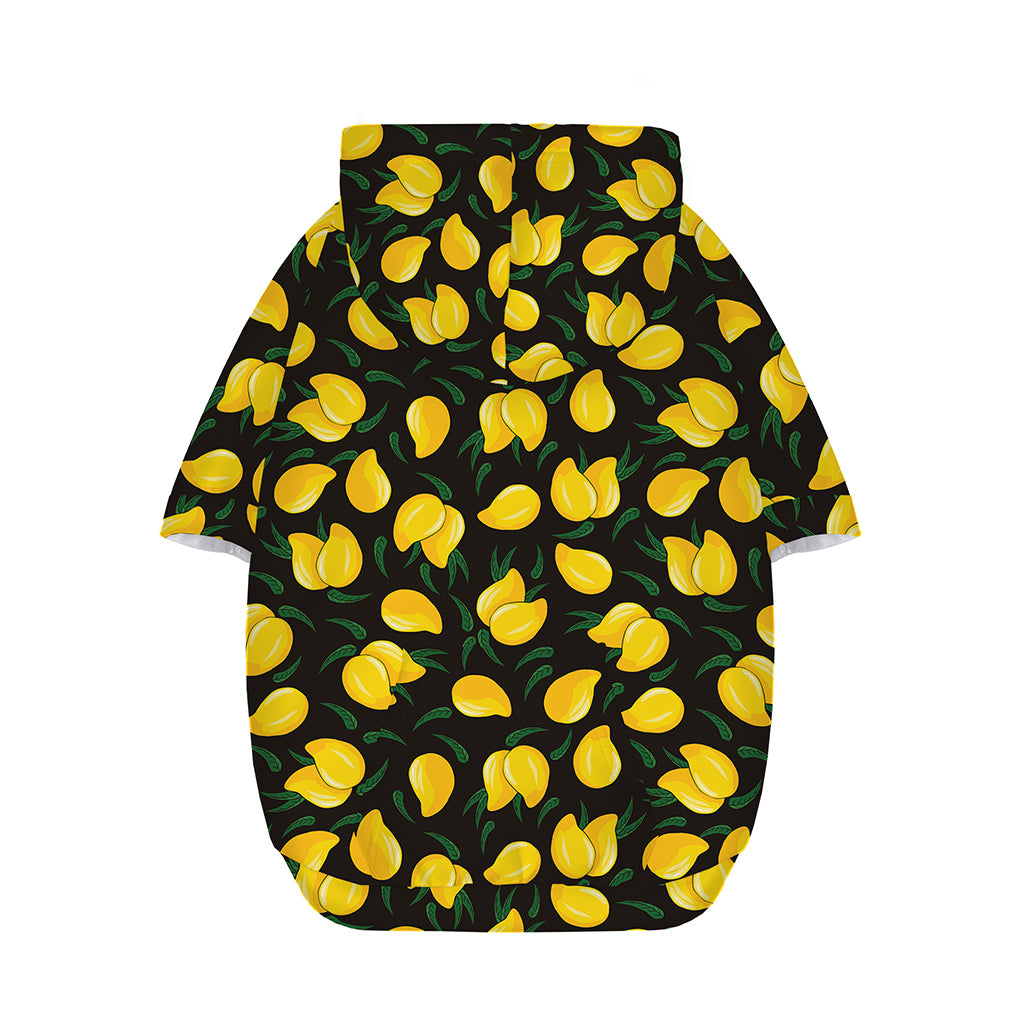 Yellow Mango Fruit Pattern Print Dog Zip Up Hoodie