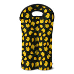Yellow Mango Fruit Pattern Print Double Neoprene Wine Tote