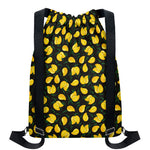Yellow Mango Fruit Pattern Print Drawstring Backpack