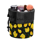 Yellow Mango Fruit Pattern Print Drawstring Makeup Bag