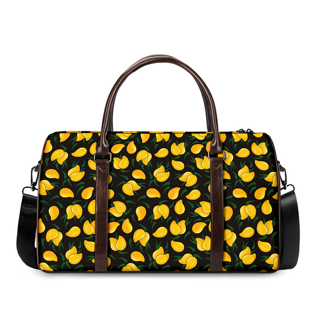Yellow Mango Fruit Pattern Print Duffle Bag
