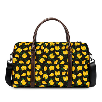 Yellow Mango Fruit Pattern Print Duffle Bag