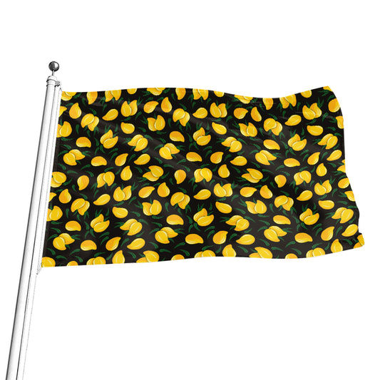 Yellow Mango Fruit Pattern Print Flag