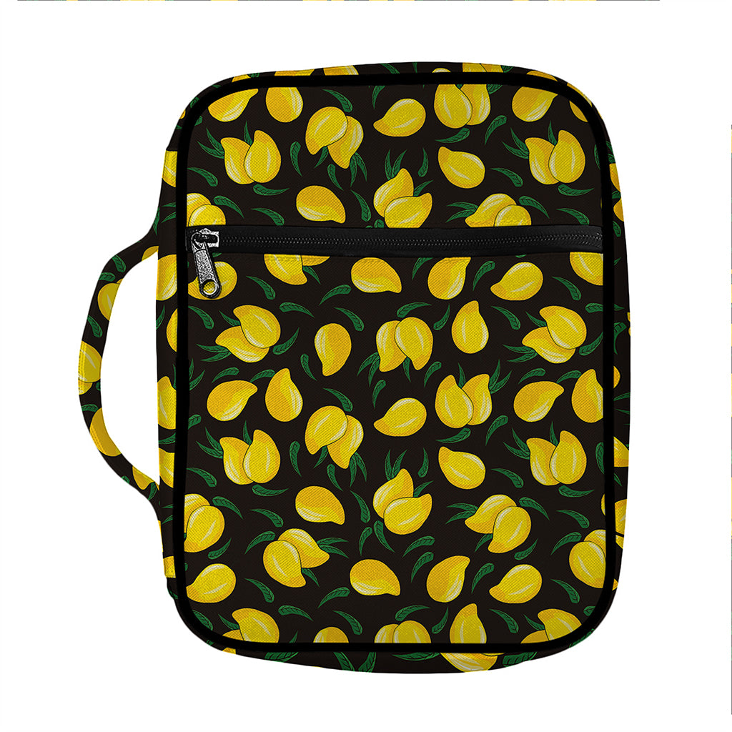 Yellow Mango Fruit Pattern Print Front Pocket Bible Bag