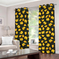 Yellow Mango Fruit Pattern Print Grommet Curtains