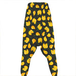 Yellow Mango Fruit Pattern Print Hammer Pants