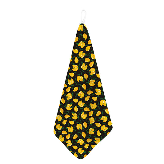 Yellow Mango Fruit Pattern Print Hand Towel