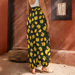 Yellow Mango Fruit Pattern Print Harem Pants