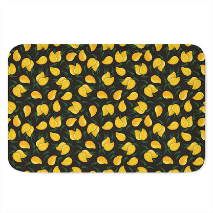 Yellow Mango Fruit Pattern Print Indoor Door Mat