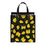 Yellow Mango Fruit Pattern Print Insulated Lunch Tote