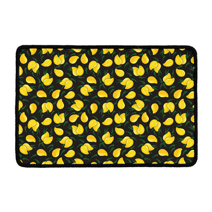 Yellow Mango Fruit Pattern Print Kitchen Mat