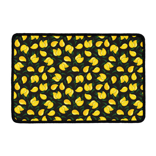 Yellow Mango Fruit Pattern Print Kitchen Mat