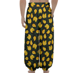 Yellow Mango Fruit Pattern Print Lantern Pants