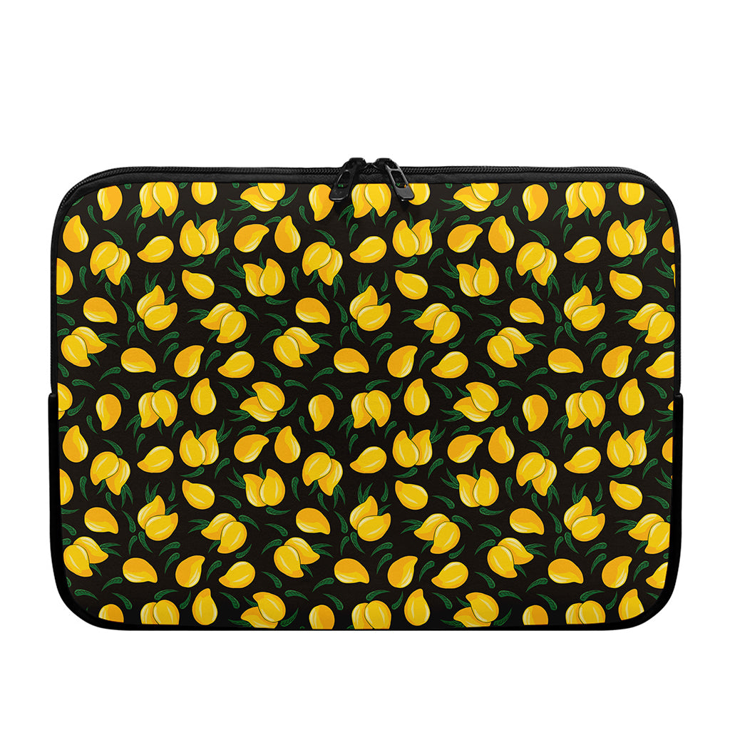 Yellow Mango Fruit Pattern Print Laptop Sleeve