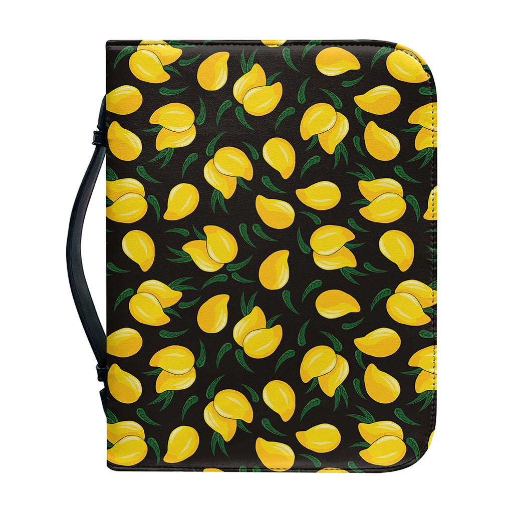 Yellow Mango Fruit Pattern Print Leather Bible Cover
