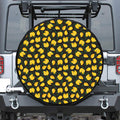 Yellow Mango Fruit Pattern Print Leather Spare Tire Cover